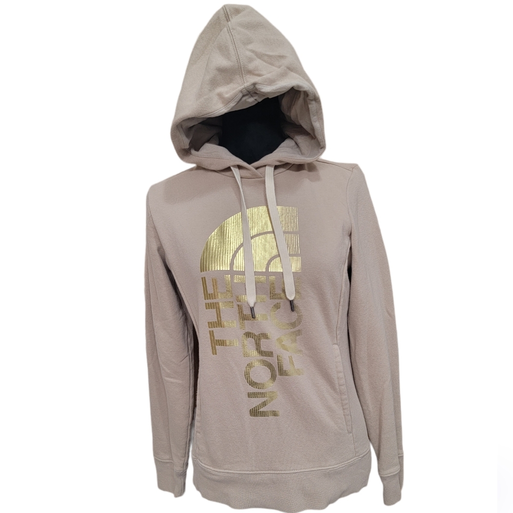 The North Face Hoodie Sweatshirt Light Golden brown w/Gold Foil Logo Size Small - Picture 7 of 7